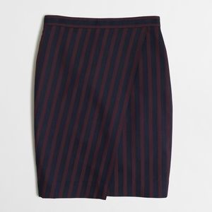 J. Crew Front Wrap The Pencil Skirt, Port/Navy, 10